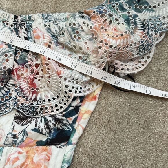 Lovers Friends Revolve Anemone Maxi Dress Medium Floral Off Shoulder Preppy Boho - Picture 10 of 11